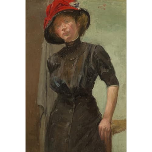 Toile Mina Arndt Le chapeau rouge : l'impression giclée idéale pour habiller un grand mur nu