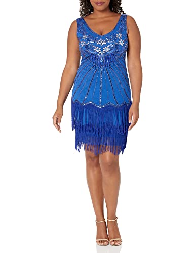 Image of BABEYOND Women's Flapper Dresses 1920s V Neck Beaded Fringed Great Gatsby Dress