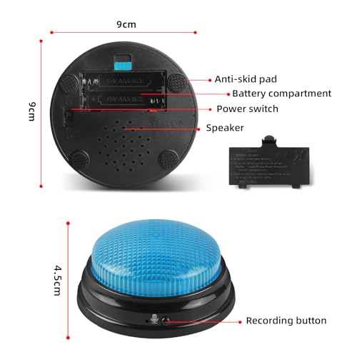 BEAN LIEVE Recordable Answer Buzzers - Set of 4, Personalized Sound, Game Show Buzzers for Family Game, Trivia Nights and Classroom Teaching - Image 4