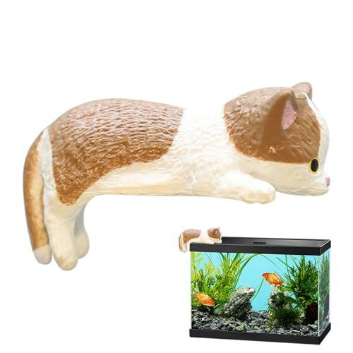 Figurine de Chaton decorative : statue de chat miniature et ornement mignon pour étagère