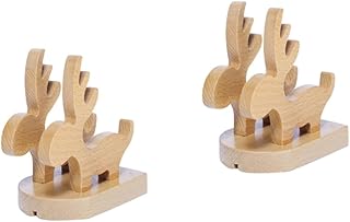 PartyKindom 2 Peças Suporte De Telefone Portátil De Mesa Suporte De Telefone Celular Suporte De Madeira Suporte De Telefone Celular Suporte De Telefone De Madeira Suporte De Telefone De Mesa