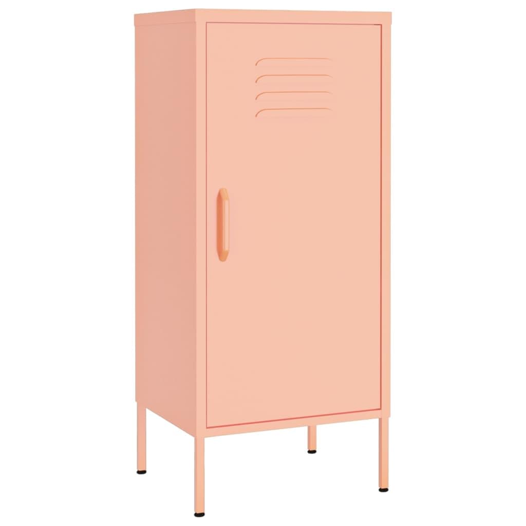 Lagerschrank Rosa 42,5x35x101,5 cm Stahl Büro-Stauschrank Wohnzimmerschrank Möbel für das Wohnzimmer Geeignet für Wohnzimmer, Schlafzimmer, Büro