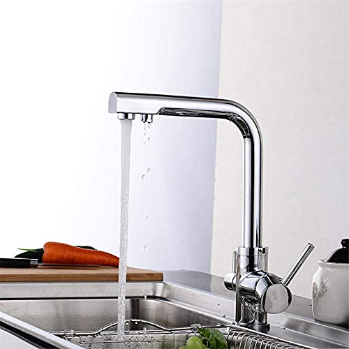 Mitigeur filtrant à 3 voies en laiton noir pour cuisine élégante
