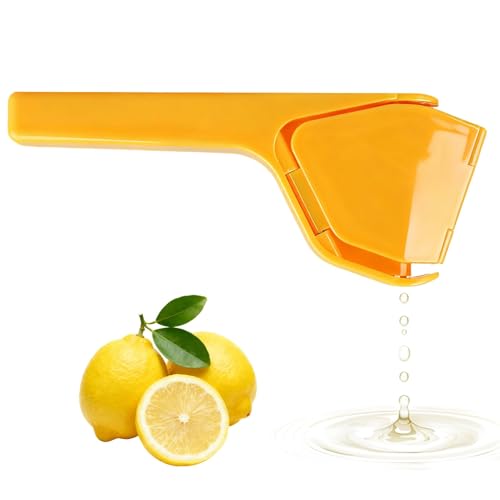 Lemon Squeezer Hand Press Lime Juicer Max Extraction Manual Citrus Juicer Heavy Duty for Favorite Fruit Watermelon Orange Grape Pitaya Pomegranate Easy to Use and Clean (Yellow) - Image 6
