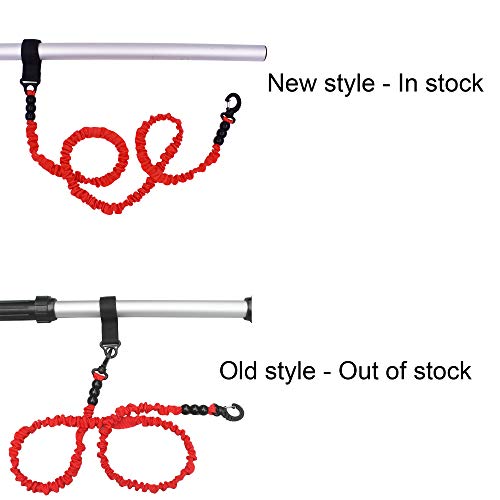Adjustable Kayak Safety Rod Leash Fishing Rod Paddle Leash (Red 2 Pcs 3 Feet) #TOP1