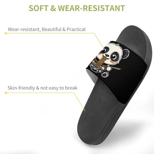 Kawaii Panda Japanese Ramen Noodles House Sandals Non-Slip Bathroom Slippers Beach Summer Shoes for Men Women3