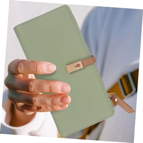 Fashion Pu Leather Long Wallet Clutch Purse for Women Zipper Closure Card Holder Light Green Compact and Convenient for and Travel4