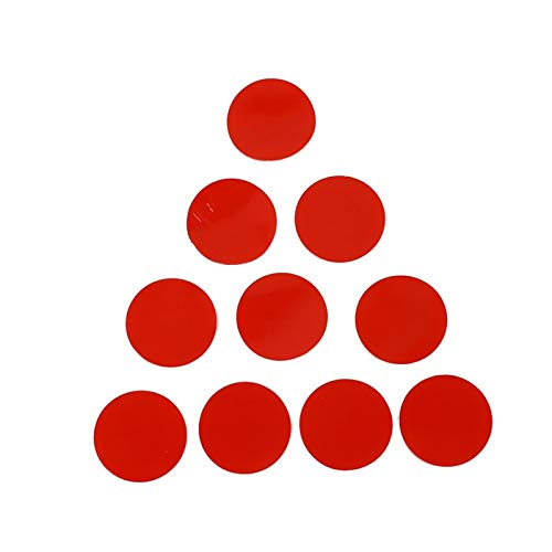 50 PC-Doppelseitiges Klebeband, Kreis Strong Red Film Löschen No Trace for Digitalkamera-Objektivabdeckung LCD Telefon Tablet-Bildschirm (Color :