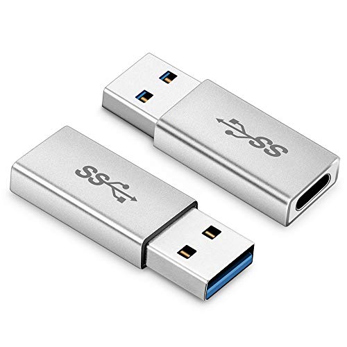 Image of Electop USB 3.1 Male to Type C Female Adapter (2 Pack), Type A to C USB 3.1 Male to USB C Female Adapter Converter Support Data Sync & Charging