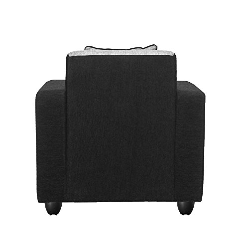 Image of Bharat Lifestyle Babool Wood Single Seater Sofa (Grey)