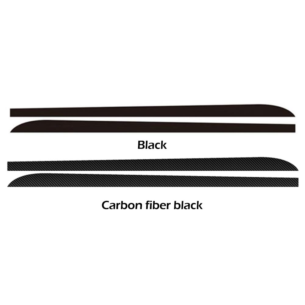 Jupes Latérales 2 Pièces pour BMW 1 3 4 5 6 Série F30 F35 F31 Décalcomanies Voiture Jupe Latérale Bas Caisse Bande Autocollants Carrosserie Accessoire(Carbon Fiber Black)