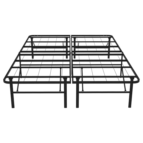 MAKE CHANGES 14" Foldable Metal Bed Frame with Steel Slats