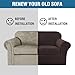 H.VERSAILTEX Real Velvet Plush 3 Piece Stretch Sofa Covers Couch Covers for 2 Cushion Couch Loveseat Covers Width Up to 72 Inch Feature Thick Soft Stay in Place (Medium Sofa, Brown)
