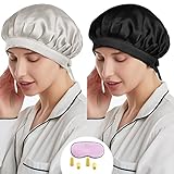 Excelente para proteger el cabello: el gorro para dormir 100% Mulberry Silk puede retener la humedad en el cabello en la máxima medida, aumentar el brillo del cabello y promover el crecimiento. Además, puede prevenir la caída del cabello, reducir el encrespamiento, las roturas y las puntas abiertas, y es perfecto para mantener tu peinado con un aspecto fresco. Esto es algo que otros materiales no pueden lograr.