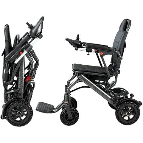 Silla de Ruedas para Adultos Eléctrica Liviana Plegable, Pesa Solo 30 Libras, Tiene UNA Duración de Batería de 12 Millas, Silla de Ruedas Eléctrica de Viaje para Adultos, Personas Mayores Cover