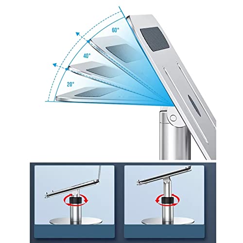 Soporte de proyector escritorio ajustable de aleación de aluminio, diseño elegante y estable, base antideslizante de silicona miniatura 3