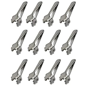 IJstang van roestvrij staal, verpakking van 12 stuks / ijstang / ijstang / ijsblokjestang / pincet voor ijsblokjes / pincet voor bar / restaurant / pub / ijs 18 cm