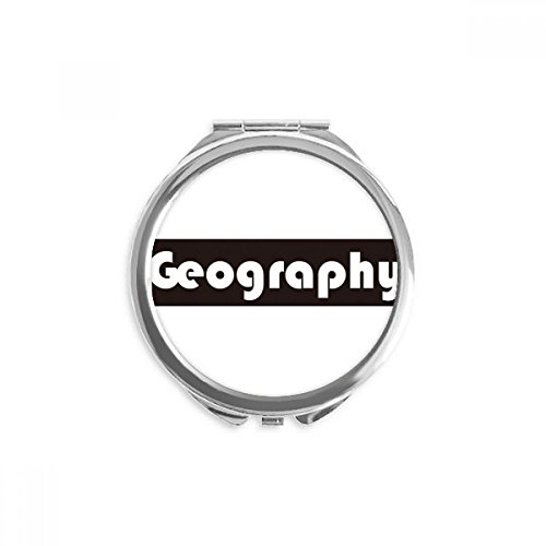 Miroir rond de poche géographie et cours DIYthinker - Mini miroir de maquillage portable noir