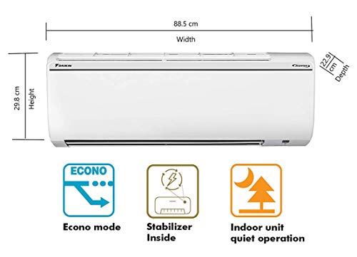 Image of Daikin 1.5 Ton 3 Star Inverter Split AC (DTKL /RKL-50TV16V, White)