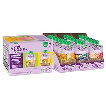 Plum Organics Stage 4 Organic Toddler Food Bundle - Mighty Builder Variety Pack 4 oz Pouch Pack of 18 + Mighty 4 Variety Pack 4 oz Pouch Pack of 12