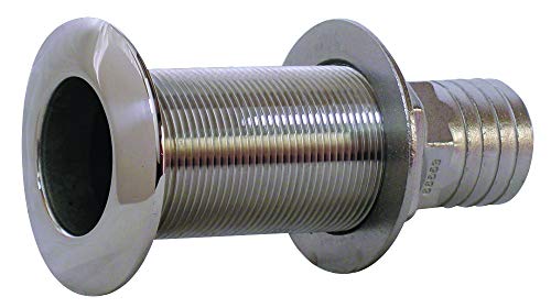 Whitecap Industries 6541 Stainless Steel Thru-Hull with Barb - 3/4" Hose Size, 5/8" Hull Thickness
