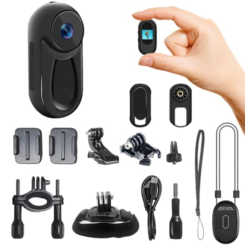 TKMARS Mini 1080P HD Action Cam, Fotocamera Tascabile Portatile con