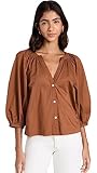 STAUD Women's New Dill Top, Tan, L
