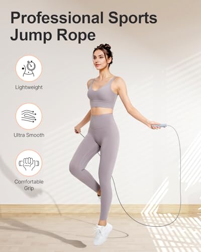 Image of YOTTOY Weighted Jump Rope with Adjustable Blocks for Intense Cardio and Fitness Workouts，Weighted Skipping Rope for Men /Women Boxing and Weight-loss