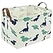 ESSME Rectangular Fabric Storage Box,Collapsible Storage Basket Bins Organizer with Handles for Kids Room,Shelf Basket,Toy Organizer (Dinosaur)