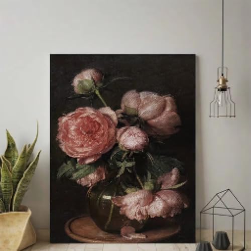 Peinture murale décorative de rose pour habiller un mur vide