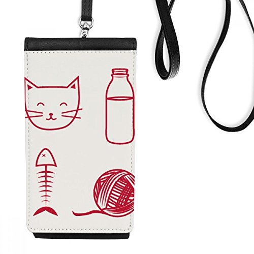 Porte-monnaie chat et poisson cadeau idéal en similicuir pour les fêtes