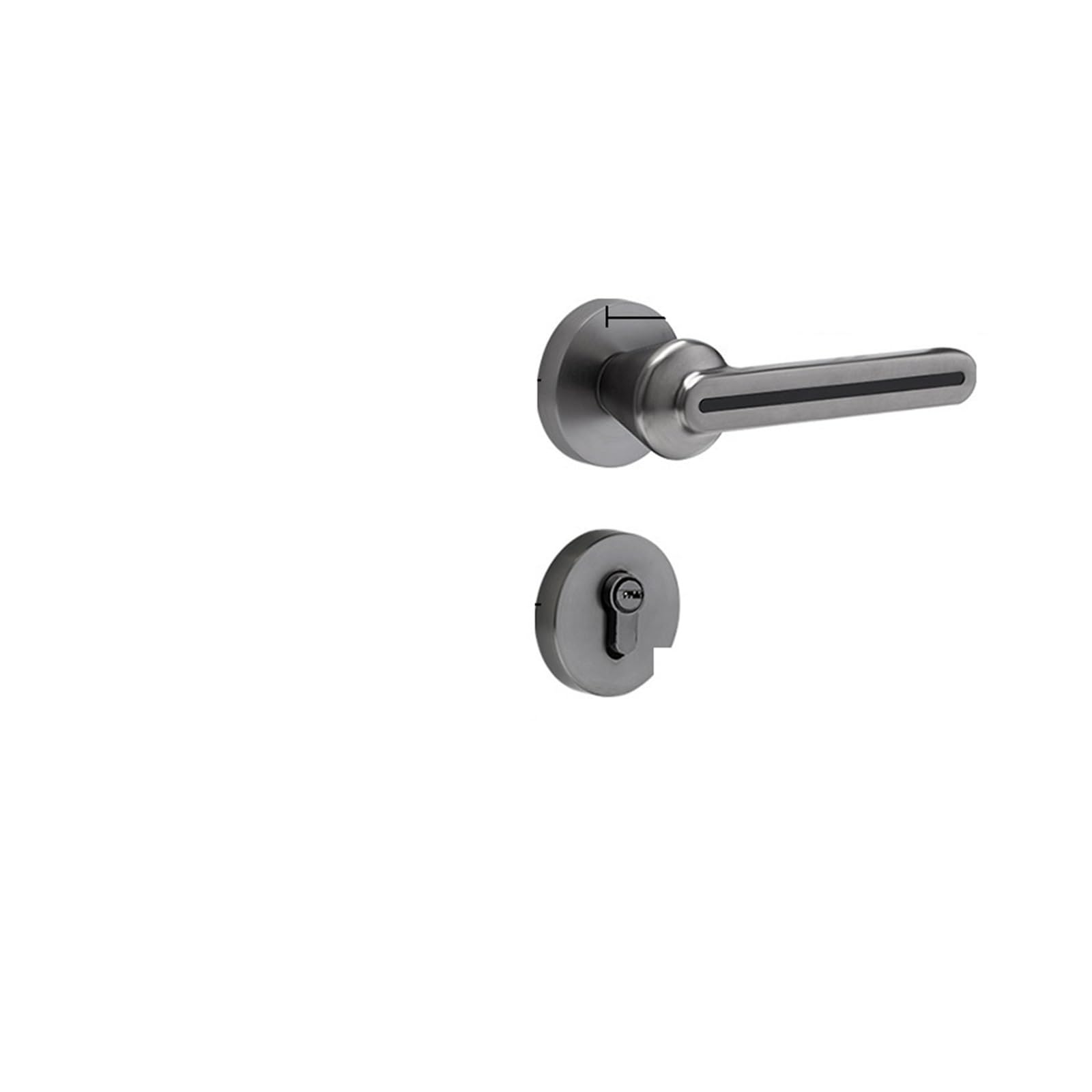 NYRXRYTCA Bedroom Split Door Lock Household Indoor Door Lock Magnetic Silent Door Handle zinc Alloy Handle Lock Solid Wood Door Lock(SteelGrey)