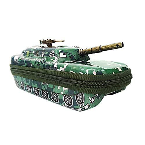 ZHOUJIE Camouflage Capacity Pencil Case,Creative Tank Pencil Case Large Capacity Pencil Pouch Tank Pen Pouch Holder EVA Organizer Stationery Box for Student Teens