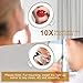 FASCINATE Espejo Maquillaje con Luz LED Aumento 10X Afeitado Aumento con Luz,...
