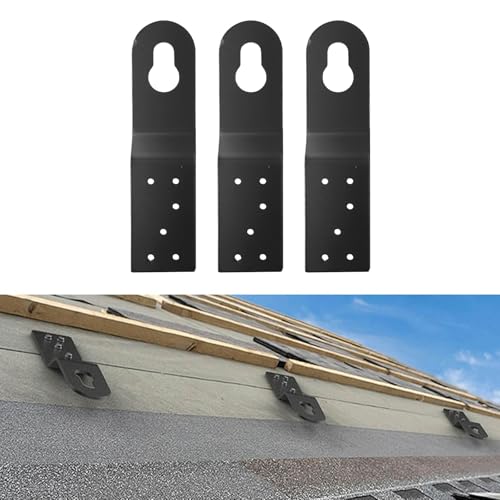 Anclaje de seguridad permanente para techos de madera con clips de aluminio negro 4