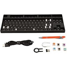 Sanpyl DIY Mechanical Keyboard Kit, 87 Key RGB TKL Layout Switch Gaming Keyboard Hot Swap ABS Aluminum Alloy Modular Mechanical Keyboard for DIYBlack