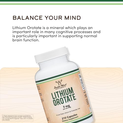 Double Wood Supplements 850033272819 Lithium Orotate Supplement