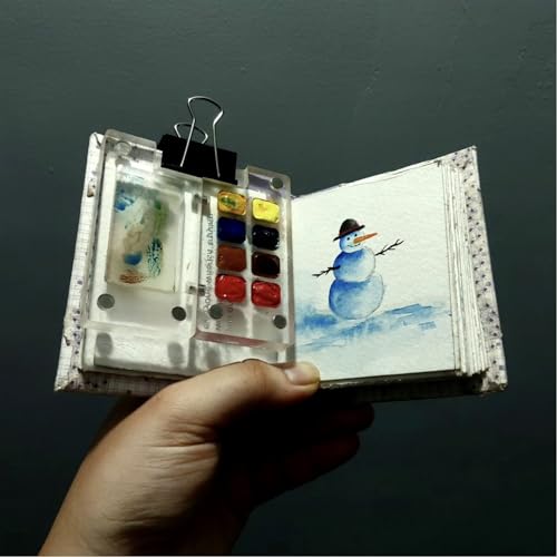 Image of The Crafthives Travel Art Kit - Acrylic Mini Palette for Painting, Colour Palette, Acrylic Pallets for Bed - Compact Painting Set for Artists
