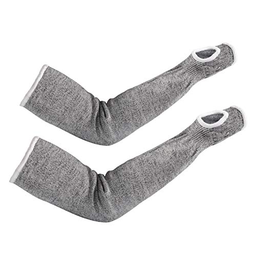 Protectores de brazo de mangas resistentes, mangas resistentes a corte, antebrazo de cocina, jardinería, con pulgar, brazo, hombres, mujeres, jardín, cocina, trabajo, 1 par