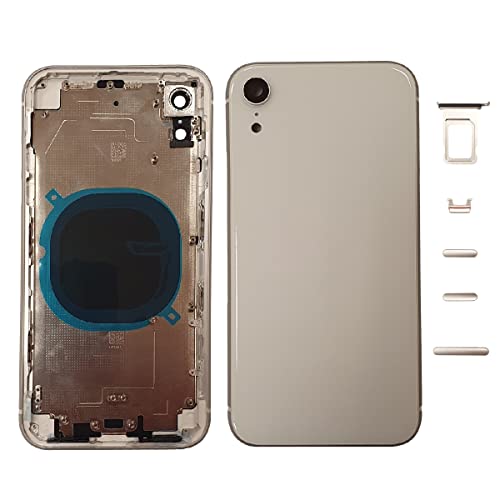 Chassis iPhone XR coque arriere en verre blanc pour reconditionnement