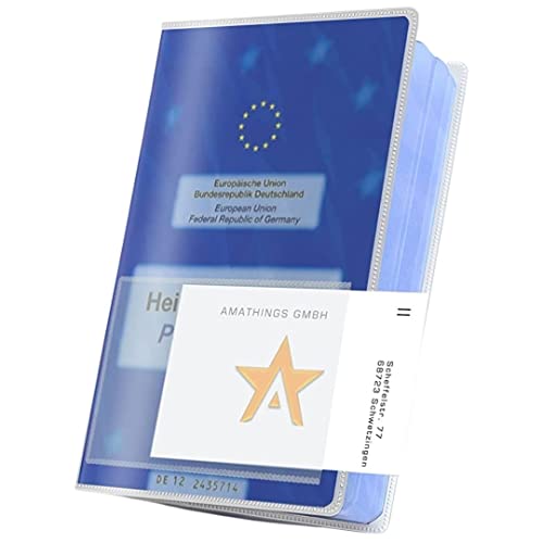 AMATHINGS 4er Set Heimtierausweis Hüllen – Schutzhüllen für EU-Impfpässe & Heimtierausweise – Matt-Transparent & Wasserabweisend – Ideal für Haushalte mit mehreren Tieren