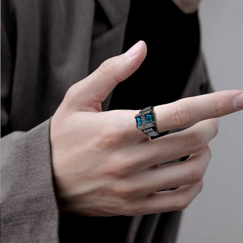 Class Rings for Men High School 2025,2026, 925 Sterling Silver College Graduation Rings, Senior University Men's Class Ring Customizable, Personalized Graduation Rings Gift for Men3