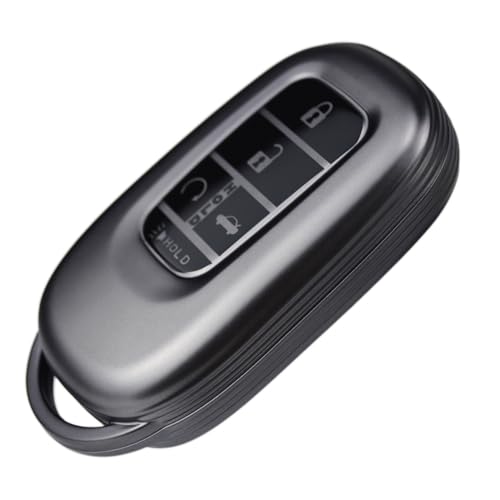 Sleek Metallic Silver Black(Titanium Color) Key Fob Cover for 2022 2023 2024 2025 Honda Civic Accord CR-V HR-V V Pilot SI EX EX-L Touring