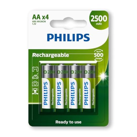 Pilha Recarregavel Philips Aa De 2500Mah 4 Unidades 1.2V