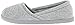 Dearfoams womens Katie Microfiber Velour Espadrille Slipper, Light Heather Grey, X-Large US