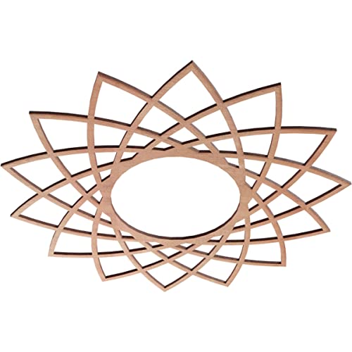 Image of Ekena Millwork 22 inchOD x 8 1 /2 inchID x 3 /8 inchT Eleanor Wood Fretwork Pierced Ceiling Medallion, Cherry