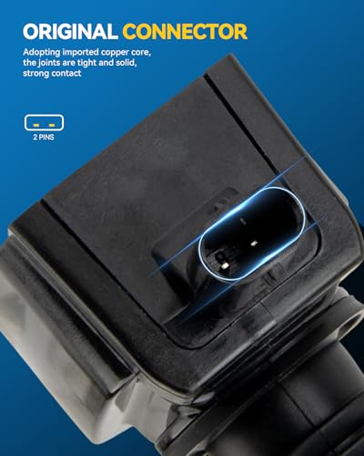 Image of PHILTOP UF648 Ignition Coil Pack, Fits for Jeep 2012-2017 Wrangler, 2014-2021 Cherokee 3.2L, 2011-2015 Grand Cherokee 3.6L, Chrysler 2011-2016 Town & Country, Dodge 2011-2020 Grand Caravan | Dodge Grand Caravan, Charger, Journey, Challenger, Durango, Dart, Avenger, Jeep Wrangler, Cherokee, Grand Cherokee, Ram 1500