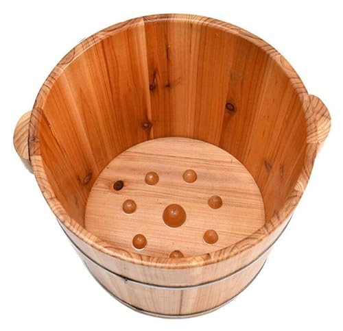 Bañera para pies de madera maciza con masaje