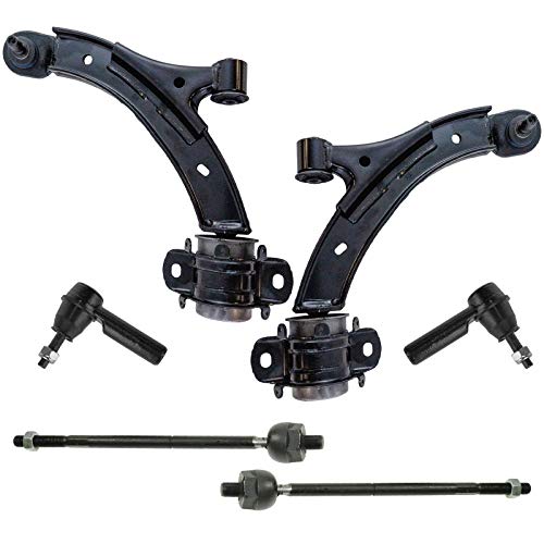 TRQ Front Steering & Suspension Kit Control Arm with Ball Joint Tie Rod Compatible with 2010 Ford Mustang
