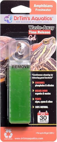 DrTim’s Aquatics Waste-Away Gel Fish Tank Cleaner for Freshwater Aquariums – Unclogs, Cleans, Removes Hidden Fish Food Waste – for Turtle Tanks – Medium, Single Pack